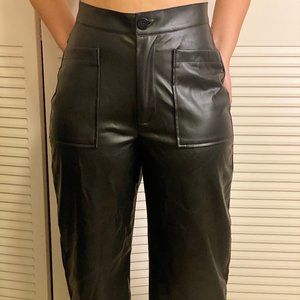 Sexy Black Leather Pants